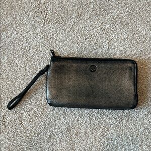 Lululemon charcoal metallic Wristlet